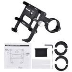 Bike Phone Holder,Motorcycle Phone Holder,GUB Mountain Bike Road Bicycle Motorbike Handlebar Mount Stand Mobile Phone Clip Holder(黑色)