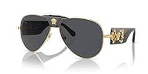 Versace Man Sunglasses Gold Frame, 