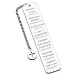 Christian Bookmark Gifts for Women Men Easter Gifts Confirmation Religious Gifts for Him Her Kids Teens Boys Girls Book Lovers Bible Verse Baptism Catholic Inspirational Gifts for Female Adult Women