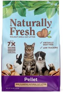 Eco-Shell Naturally Fresh Cat Litter Made from Walnut Shells, Pellet Non-Clumping, Biodegradable, Dust-Free, Sustainable, 26 Lbs