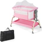 GYMAX Baby Beside Crib, 4-in-1 Infa