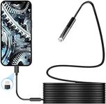 Endoscope Camera, Hopefox Wireless USB Endoscope Inspection Camera Flexible Rigid Snake Camera with 6 LED Lights, 7.9mm IP67 Waterproof Tube Sink Pipe Drain Camera for Android, iPhone, iPad(9.8FT)