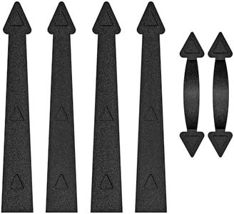 WINSOON Magnetic Garage Door Decorative Hardware Set of 6, Curb Appeal Faux Hinges and Handles Accents Hardware Kit, Black