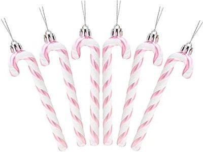 Christmas Concepts® Pack of 6-13cm Glitter Candy Cane Christmas Tree Decorations