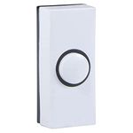 Byron 7910 Wired Bell Push, White, 2 Wire