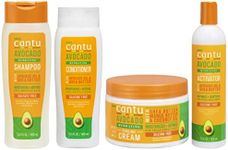 Cantu Avacado Hydrating Cream Shampoo, Conditioner, Curling Cream & Curl Activator Cream (Set of 4)
