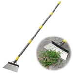 Garden Shovel, Multifunctional Flat Garden Cleaning Shovel 163 cm with Adjustable Length Ergonomic Handle, Gardening Scraper Shovel for Weeding, Scraping, Ice Remove