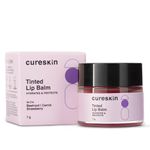 Cureskin Tinted Lip Balm for Women and Men | Hydrates & Protects for Lip Tint with Beetroot, Carrot & Strawberry | Lip Lightening Balm for Dark Lips | Tinted Lip Balm for Dark Lips to Lighten