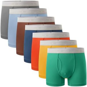 BAMBOO COOL Boys’ Boxer Briefs Underewar for Boy Multicolor Week Theme 7 Pack with Fly Soft and Breathable