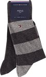 Tommy Hilfiger Men's Th Men Rugby 2p Socks, Grey (Anthracite 201), 11-Sep UK