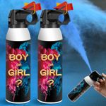 RISEMART Gender Reveal Confetti Smoke Cannon, Small Size Biodegradable Fire Extinguisher Cannon Party Poppers for Baby Shower, Wedding, Birthday, Party, Christmas (2 Pack, Blue)