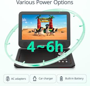 Yoton 12.5" Portable DVD Player – Rechargeable, Swivel Screen