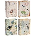 Benzara Well Designed Bird Book, Set of 4, Multicolor Box