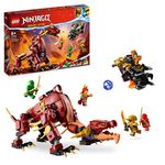 LEGO NINJAGO Heatwave Transforming Lava Dragon Toy, Dragons Rising Series Set with Mythical Creature Figure, plus Kai & Lloyd Minifigures 71793