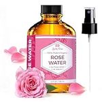 Rose Water Facial Toner by Leven Rose, Pure Organic Natural Moroccan Rosewater Hydrosol Face Spray 118 ml.