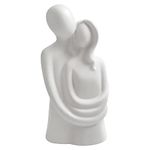 Notakia Hugging Couple Sculptures Home Decor Modern Romantic Love Statue for Office Bookshelf Desktop Decorations (Hugging Couple White)