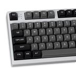 Black Grey Keycaps Set 150 Keys MSA Profile Double Shot ISO/ANSI Layout for Cherry MX Switches Mechanical Gaming Keyboard