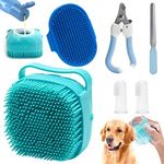 6Pcs Silicone Pet Grooming Set: Bat