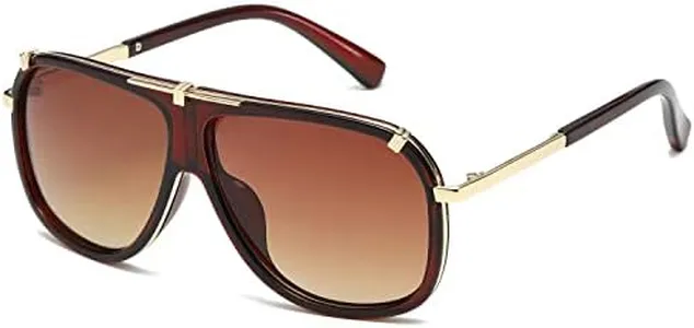 AEVOGUE Sunglasses For Men Goggle Alloy Big Frame Metal Punk Style Shield AE0336