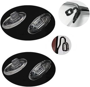 Push in Glasses Nose Pads,5 Pairs Eyeglasses Replacement Nose Piece,Oval Soft Silicone Nose Guards Anti-Slip Eye Pads(Clear,14mm)