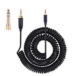 QC45 Coiled Audio Cable, Replacement Audio Cord Compatible with Bose QuietComfort QC 45, QC35 II, QC 35, QC 25, OE2 OE2i Soundlink SoundTrue Headphone with 6.35mm Adapter, 2.5mm to 3.5mm(6~10ft)