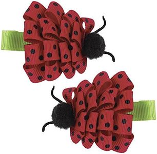 Bearington Baby Lucky Bug Ladybug Hair Barrettes, Set of 2