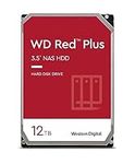 Western Digital 12TB WD Red Plus NAS Internal Hard Drive HDD - 7200 RPM, SATA 6 GB/s, CMR, 512 MB Cache, 3.5" - WD120EFBX