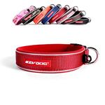 EZYDOG Classic Neo Dog Collar | Dog Collar Small, Medium, Large Dogs, Reflective Dog Collar, Supreme Comfort, Soft Neoprene Material, Non-Corrosive (Red)