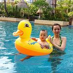 Brand Conquer Swimming Tube for Kids Baby Swimming Tube Safe Anti-flip Inflatable Swimming Floats Swimming Accessories for Kids Swimming Pool Tube Swimming Ring Baby Float Blue for 5 to 10 Year