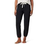 Amazon Essentials Women's Lightweight Lounge Terry Jogger Pyjama Bottom (Available in Plus Size), Black, XS