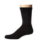 Thorlo Unisex Moderate Cushion Walking Crew Sock, Black, Large(shoe size-Women's 10.5-13 Men's 9-12.5)
