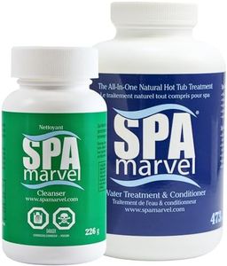 Spa Marvel Combo | (1) Water Treatment & Conditioner & (1) Hot Tub Cleanser | Natural Enzymes Conditoner | Can use with Chlorine Puck Floater, Bromine Tablets, Low Hot Tub Chemicals