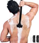 Back Shaver for Men,Back Razor,Removable Body shaver,45CM Foldable Back shavers,Hair Removal Device Mens Back with 2 Replacement Blades for Men, Dry and Wet Manual Shaving