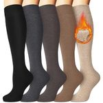 Thermal Warm Knee High Socks for Women-Wool Boot Thick Socks for Hiking,Work,Winter,Gifts