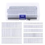 Keadic 4000Pcs 8 Sizes 18 Gauge Brad Nail Assortment Kit, 3/8" to 2" Galvanized Steel Straight Finish Nails Gun Electric Finishing Pin Brads for Moldings Cabinets Installation