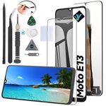 RongZy Display for Motorola Moto E13 6.5" LTE 2023 XT2345 LCD Screen Replacement Touch Display Digitizer Assembly for Moto E13 6.5" LTE 2023 XT2345 with Kit(Black)