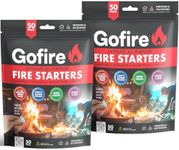 GOFIRE: Ultimate All Purpose Fire Starter- Non-Toxic, Earth-Friendly, Portable, Weather-Proof Fire Starter for Camping, Hiking, Backpacking, Fireplaces, Wood Stoves and More! 100 Fire Starters