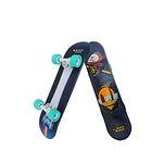 jaspo Fiber Composite Black Duck Fibre Skateboard - 26X6.5 Inches, Fully Assembled for All Ages (Skatie Bones)