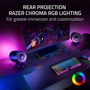 Razer Nommo V2 2.1 Gaming Speakers – Powerful Bass & RGB Lighting