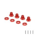 RCAWD Wheel Hex 17mm Wheel Nut for 1/8 arrma Typhon 4x4 3s Blx, Typhon 4x4 550 Mega Upgrades, Hex Wheels Hubs Adapter Aluminum Hex RC Wheels and Tires parts #ARA310906 ARA310904 （Red）