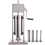 Hakka 11 Lb Sausage Stuffer Commercial, 2 Speed Vertical Sausage Maker Manual Sausage Filler Machine, Stainless Steel