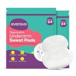 Evereve Disposable Underarm Sweat Pads (24's x 2) 48 pcs for Women & Men, Folded, Sweat absorbent, Stain proof, with Anti-Bacterial technology, Odour control, Skin friendly, Safe on fabrics