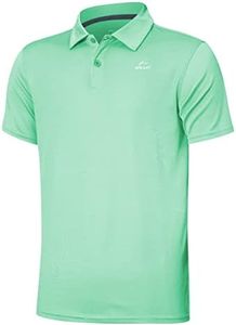 Willit Boys' Golf Polo Shirts Short Sleeve Youth Athletic Shirts Kids Quick Dry Active Shirts UPF 50+ Light Green XS