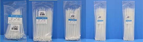 ENGARC White PVC Cable Tie 4" to 12Inches (100 Nos - 1000Nos) (200, 150MM)