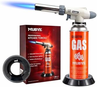 Butane Torch Kitchen Blow Lighter - Japan's Original Culinary Torches Head Chef Cooking Professional Adjustable Flame with Stabilizing Stand for Creme Brulee, Baking, BBQ (Butane Fuel Not Included)