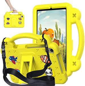 Kwamaz for Onn 8 inch Tablet Case (2024 Model) 100135923, with Strap Handle Stand, Kids EVA Shockproof Cover for Walmart Onn Tablet Case 8'' Gen 4, Yellow