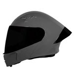 Steelbird SBA-20 7Wings ISI Certified Flip-Up Helmet with Black Spoiler for Men and Women with Inner Smoke Sun Shield (X-Large 620 MM, Glossy H. Grey with Smoke Visor)