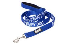 Dexil Limited THERAPY DOG Blue Colour Coded 60cm 120cm 180cm Padded Dog Lead PREVENTS Accidents By Warning Others of Your Dog in Advance (180cm)