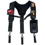 MELOTOUGH Tool Belt Suspenders Work Suspenders for Men Big and Tall Contruction Bag Suspenders Padded Work belt Suspenders for Carpenter/Electrician/Roofing/Farmer work(Y Back）