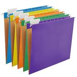 Y YOMA 25 Pack Colored Hanging File Folder Letter Size Decorative File Folder Cute Pretty Hanging Folder Organizer for Filing Cabinet Office Home with 1/5-Cut Adjustable Tabs, Assorted Color